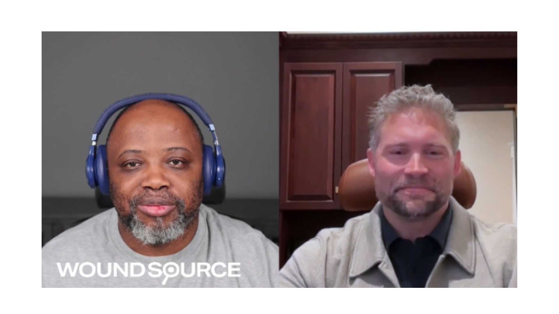 Two speakers discussing mobile wound care