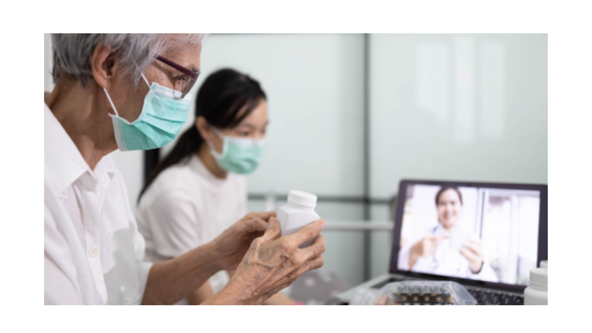patients and family engaging in telehealth