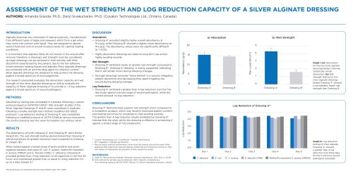 Assessment Of The Wet Strength And Log Reduction Capacity Of A Silver Alginate Dressing Woundsource