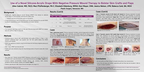 Use Of A Novel Silicone Acrylic Drape With Negative Pressure Wound 