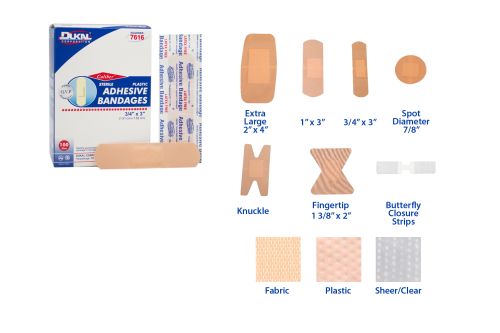 Adhesive shop bandage types